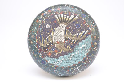 Lot 144 - A Chinese cloisonne pot and cover