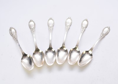 Lot 6 - A set of six Tiffany & Co Sterling silver tablespoons