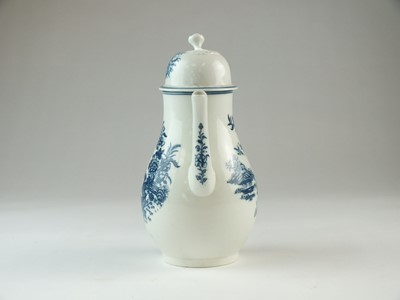 Lot 116 - Caughley 'Fence' coffee pot and cover, circa 1780-85