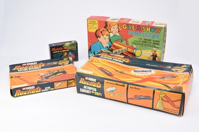 Lot 554 - A group of toys and games, boxed including Corgi Rockets vehicle set etc