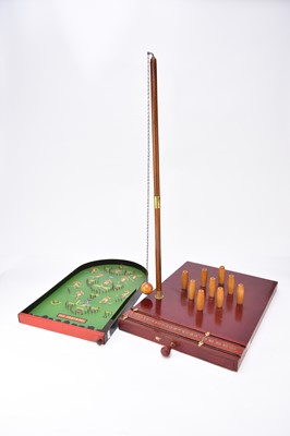 Lot 555 - A tabletop skittles and pinball table