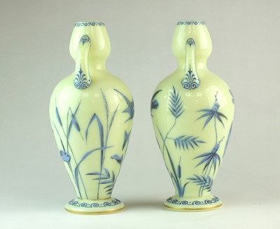 Lot 164 - A pair of French glass vases, circa 1880