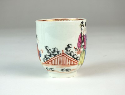 Lot 102 - Worcester polychrome coffee cup, circa 1765-70