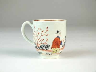 Lot 102 - Worcester polychrome coffee cup, circa 1765-70