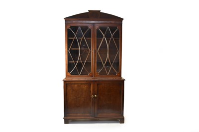 Lot 662 - A George III mahogany bookcase cabinet