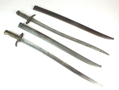 Lot 192 - Two French chassepot bayonets