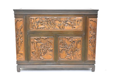 Lot 388 - A 20th century Chinese drinks cabinet