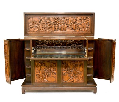 Lot 388 - A 20th century Chinese drinks cabinet