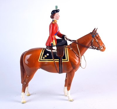 Lot 260 - A Beswick model of Queen Elizabeth II on Imperial, Trooping the Colour 1957