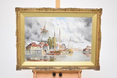 Lot 270 - Louis van Staaten (Dutch, 1836-1909), Haarlem, watercolour, 49.5 x 75.5cm