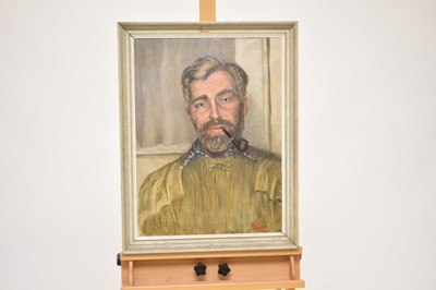 Lot 305 - *** Payne (British, 20th century), Half portrait of Sir Vivian Fuchs, oil, 61 x 46cm