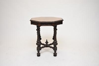 Lot 542 - A late Victorian, 17th century style, oak occasional table by Edwards and Roberts