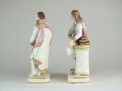 Lot 141 - A pair of Derby porcelain figures of William Shakespeare and John Milton