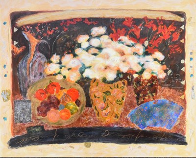 Lot 131 - Roy Fairchild-Woodward (b.1953) 'Red and White Flowers'