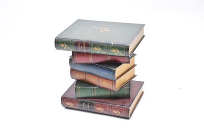 Lot 739 - A novelty occasional table in the form of a stack of books