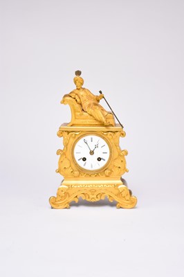 Lot 493 - An early-mid 19th century ormolu French mantel clock, by 'Raingo, Paris'