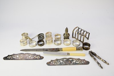 Lot 28 - A collection of silver and plated wares