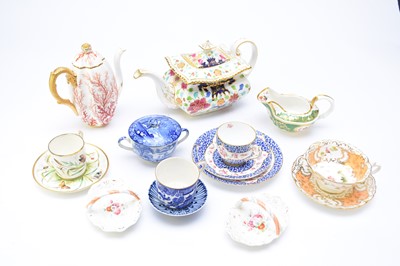 Lot 344 - A collection of assorted English tea and coffee wares, 19th century