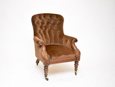 Lot 532 - A William IV rosewood armchair