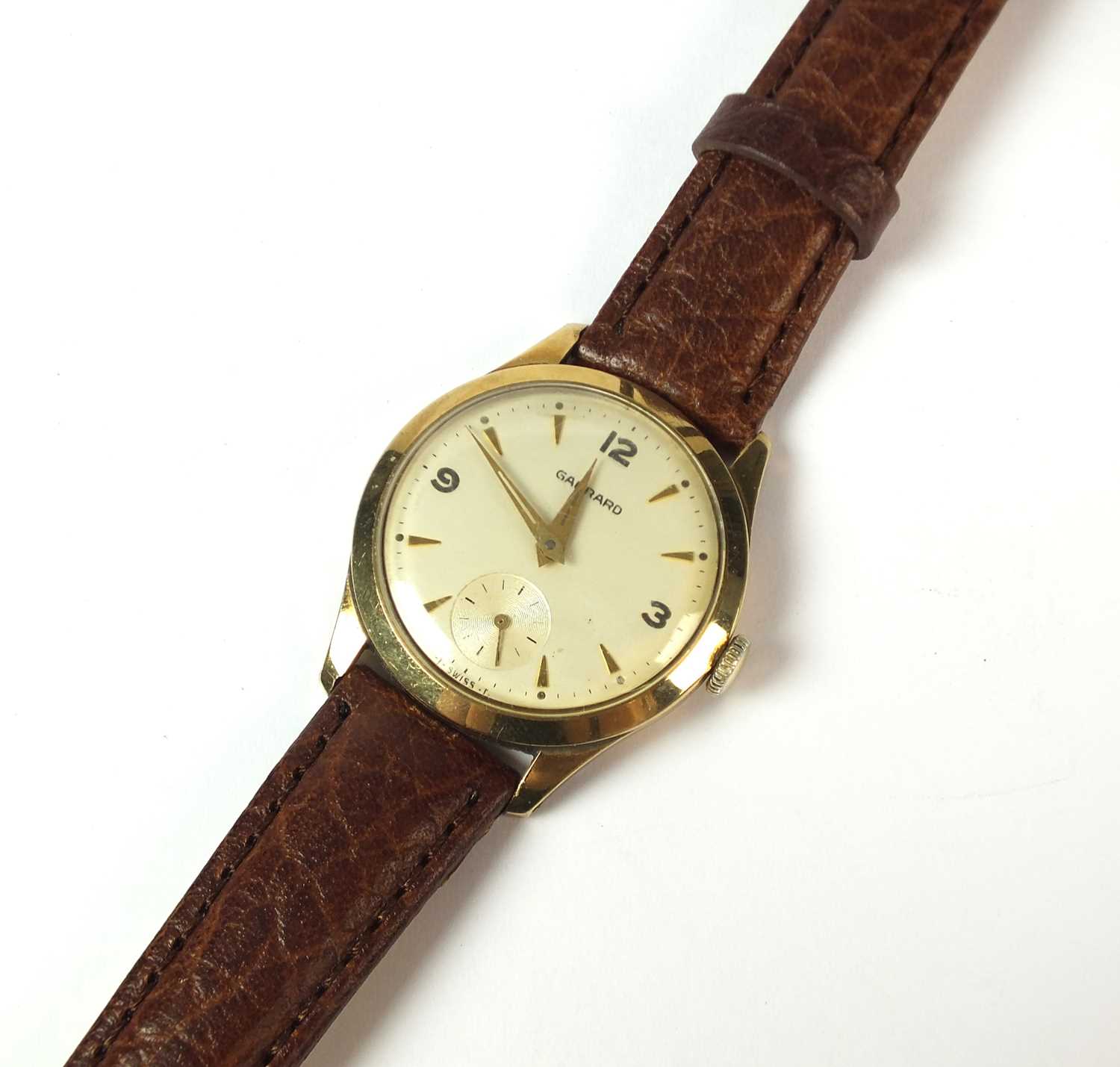 Lot 116 - A Gentleman's 9ct gold Garrard wristwatch