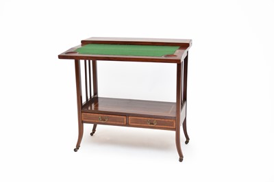 Lot 648 - An Edwardian inlaid mahogany card table