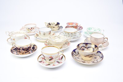 Lot 333 - A group of mostly English tea and coffee wares, early to mid 19th centuries