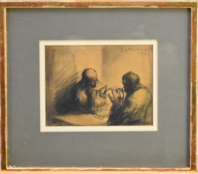 Lot 349 - Emmanuel Charles Benezit (1887-1975) Les Jouers des Cartes; and two further works
