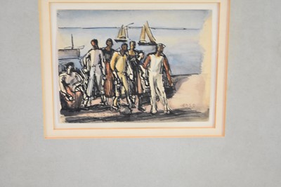 Lot 349 - Emmanuel Charles Benezit (1887-1975) Les Jouers des Cartes; and two further works