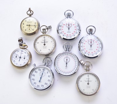 Lot 111 - An assembled group of mid 20th century stopwatches and pedometers