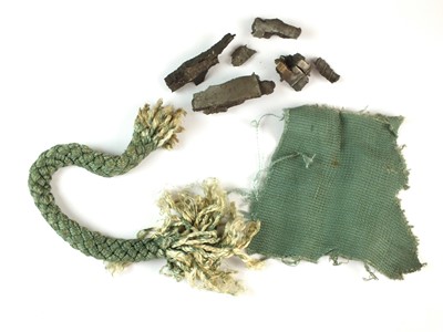 Lot 248 - A group of shrapnel and parachute fragments, 1940-41