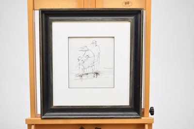 Lot 310 - Amos Lansdown (1930-2006) Children and young Child walking on a Shore