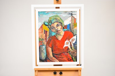 Lot 281 - Itai Vangani --Zimbabwean b.1978.  A Fruit Gatherer and three other portrait subjects (4)
