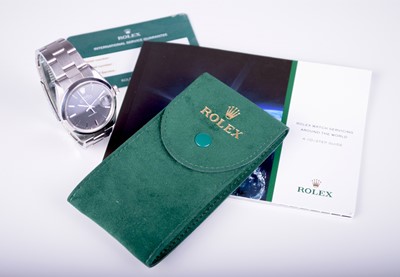 Lot 126 - Rolex : A Gentleman's stainless steel Air King bracelet wristwatch