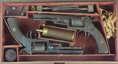 Lot 41 - A pair of English cased percussion revolvers, circa 1840