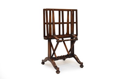 Lot 639 - A William IV or early Victorian rosewood and mahogany portfolio stand