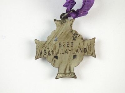Lot 72 - Canadian Memorial Cross awarded to Sgt. J Layland