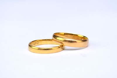 Lot 93 - Two 22ct gold wedding bands
