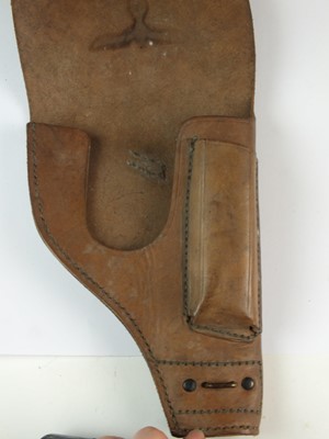 Lot German Third Reich MAB Model D pistol holster and a K98 ammunition pouch