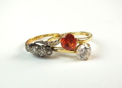 Lot 81 - Two stone set rings