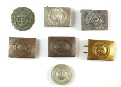 Lot 280 - Group of German buckles, including post-war examples.