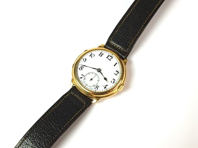 Lot 117 - An 18ct gold Gentleman's wristwatch