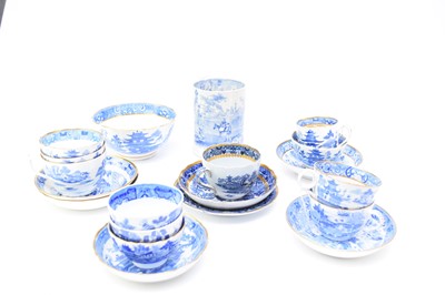 Lot 318 - Group of early 19th century blue and white English ceramics