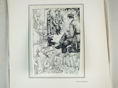 Lot 295 - Rare folder of illustrations given to a German Propaganda Training Officer at Potsdsam, 1942