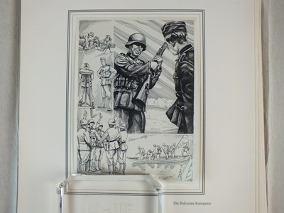 Lot 295 - Rare folder of illustrations given to a German Propaganda Training Officer at Potsdsam, 1942