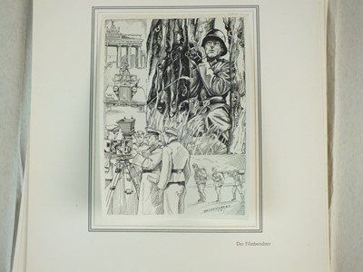 Lot 295 - Rare folder of illustrations given to a German Propaganda Training Officer at Potsdsam, 1942