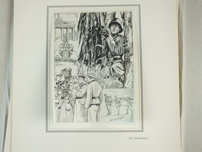 Lot 295 - Rare folder of illustrations given to a German Propaganda Training Officer at Potsdsam, 1942