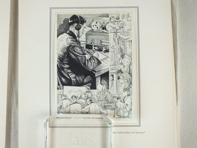 Lot 295 - Rare folder of illustrations given to a German Propaganda Training Officer at Potsdsam, 1942