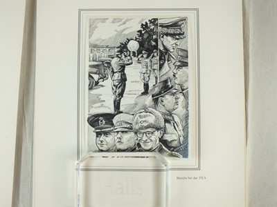 Lot 295 - Rare folder of illustrations given to a German Propaganda Training Officer at Potsdsam, 1942
