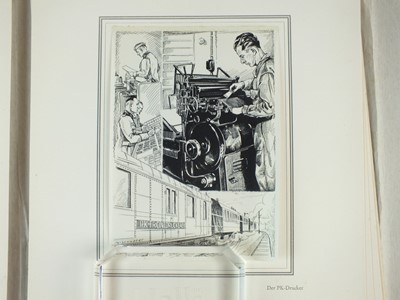 Lot 295 - Rare folder of illustrations given to a German Propaganda Training Officer at Potsdsam, 1942