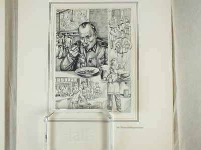 Lot 295 - Rare folder of illustrations given to a German Propaganda Training Officer at Potsdsam, 1942